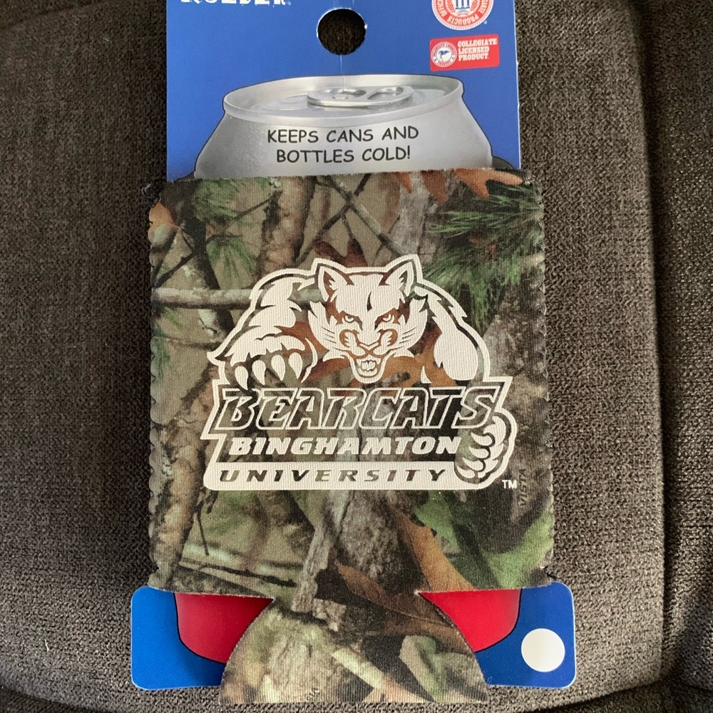 Binghamton University Camo Beer Koozie